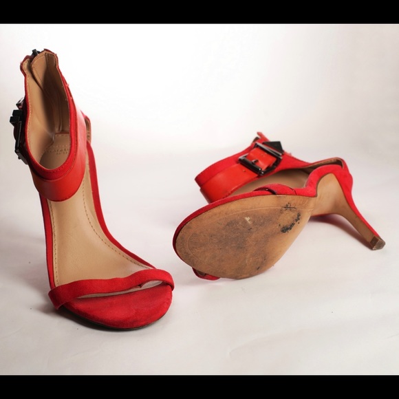 Zara bright red strappy heels - Picture 4 of 4